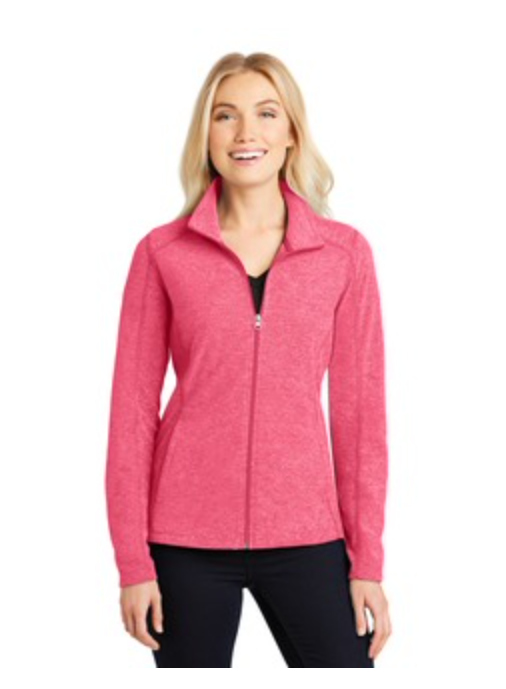 Port Authority Micro-fleece Jacket in Pink Raspberry Heather Main Image